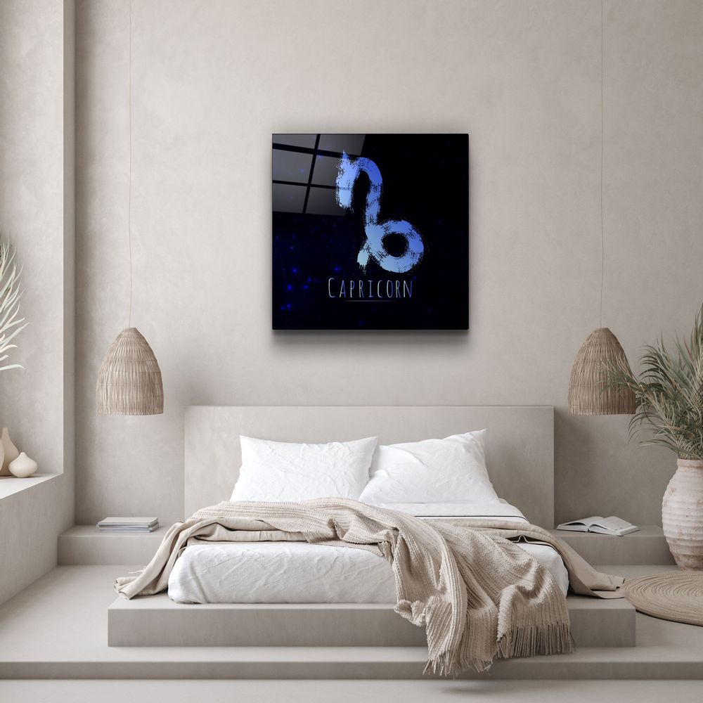 Autres décorations murales - ."Zodiac V2 - Capricorn". Glass Wall Art | Artdesigna Glass Printing Wall Arts. - ARTDESIGNA