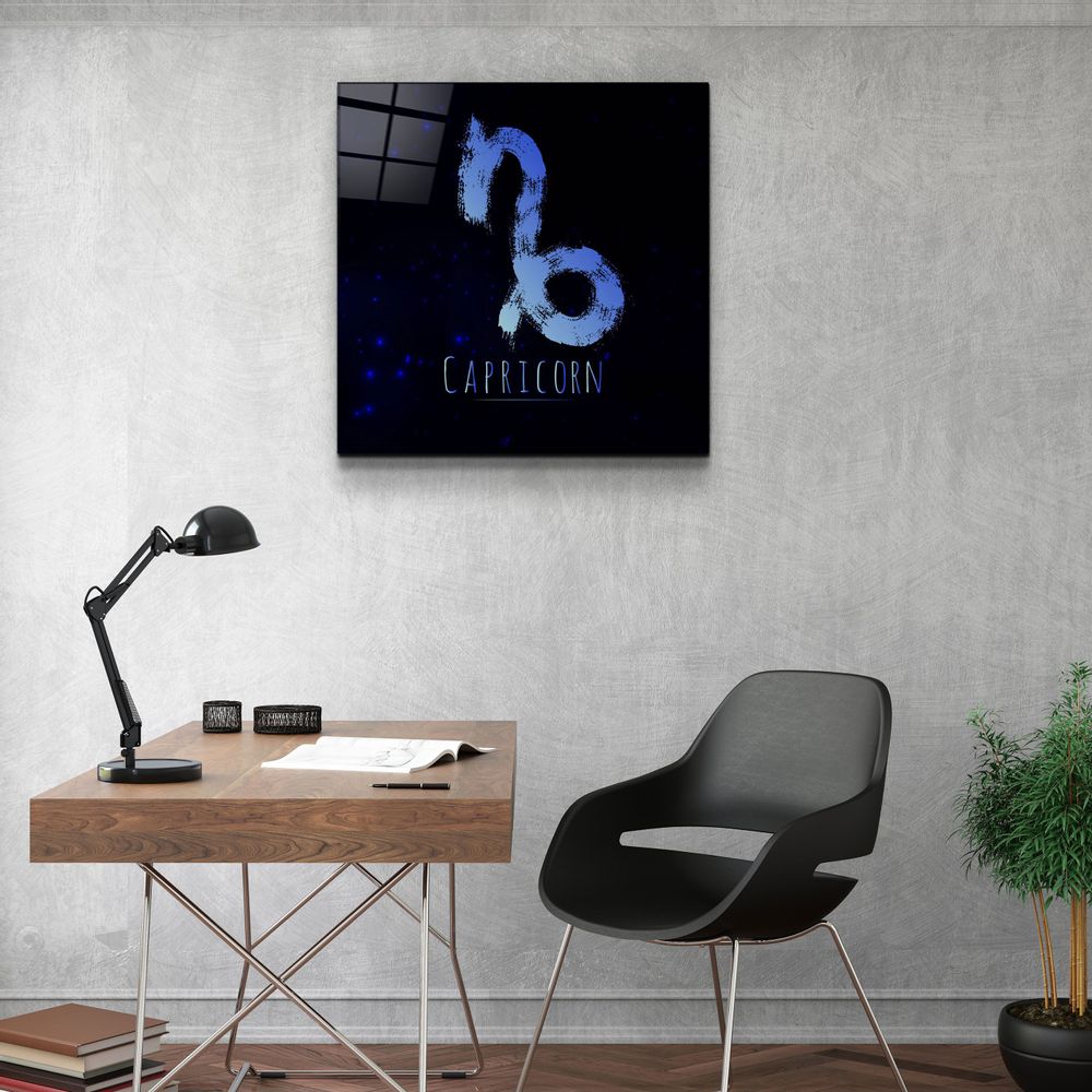 Autres décorations murales - ."Zodiac V2 - Capricorn". Glass Wall Art | Artdesigna Glass Printing Wall Arts. - ARTDESIGNA