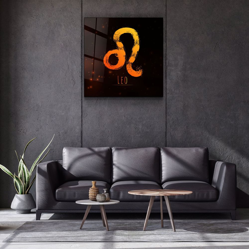 Other wall decoration - ."Zodiac V2 - Leo". Glass Wall Art | Artdesigna Glass Printing Wall Arts. - ARTDESIGNA