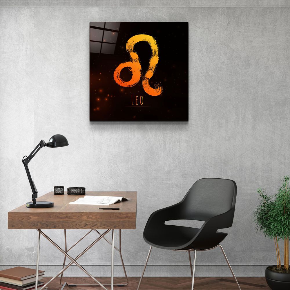 Other wall decoration - ."Zodiac V2 - Leo". Glass Wall Art | Artdesigna Glass Printing Wall Arts. - ARTDESIGNA