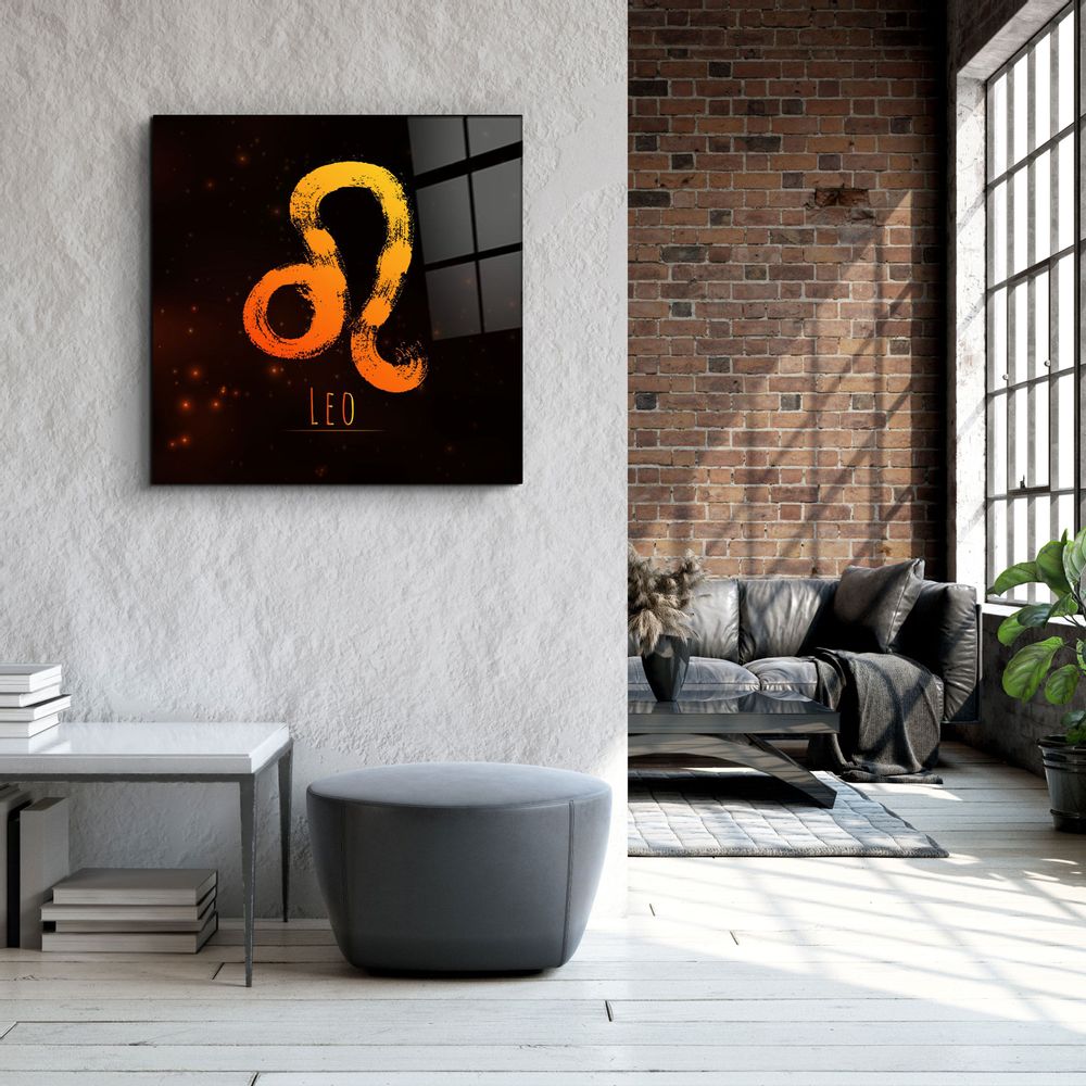 Other wall decoration - ."Zodiac V2 - Leo". Glass Wall Art | Artdesigna Glass Printing Wall Arts. - ARTDESIGNA