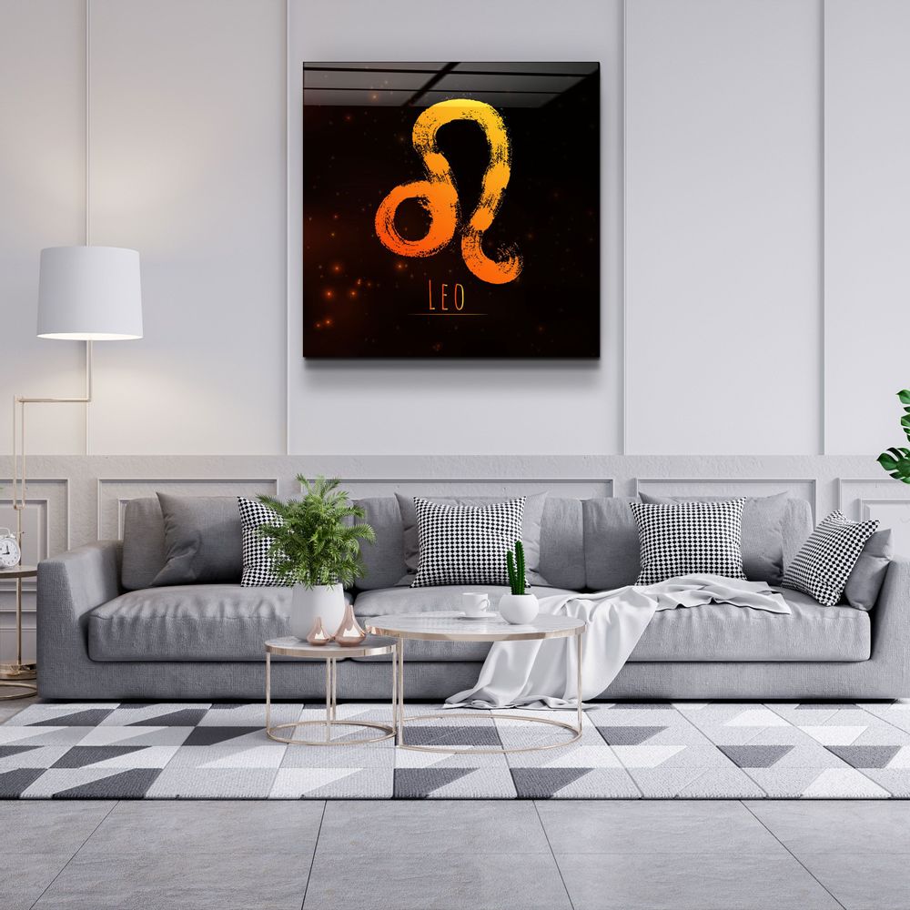 Other wall decoration - ."Zodiac V2 - Leo". Glass Wall Art | Artdesigna Glass Printing Wall Arts. - ARTDESIGNA