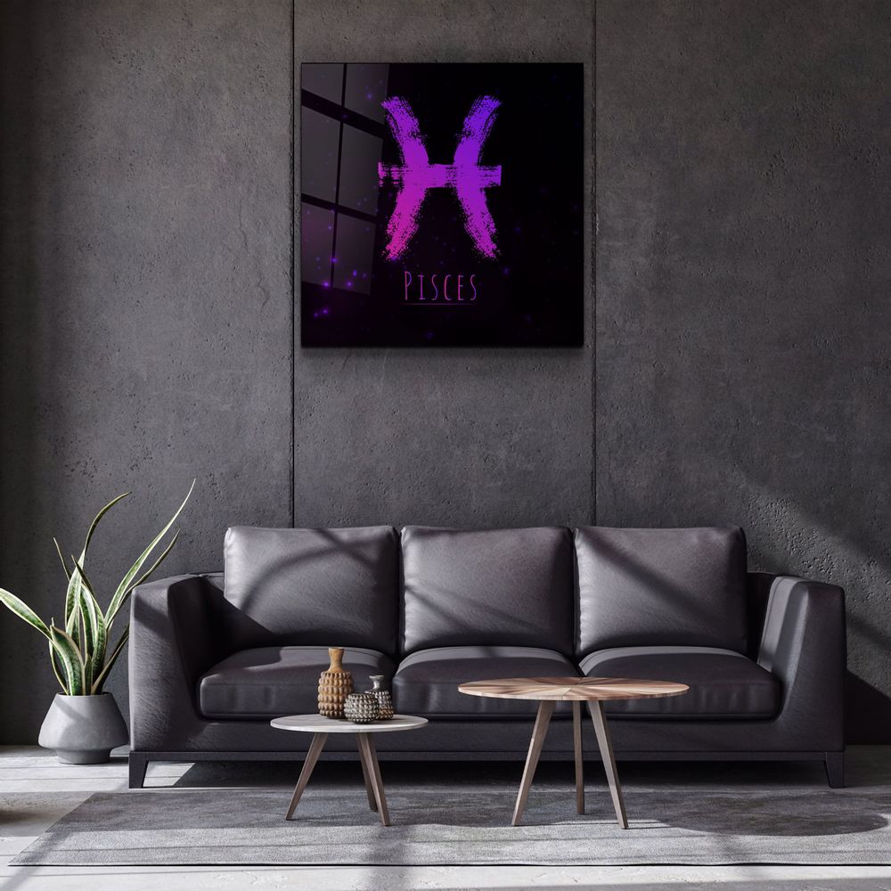 Other wall decoration - ."Zodiac V2 - Pisces". Glass Wall Art | Artdesigna Glass Printing Wall Arts. - ARTDESIGNA