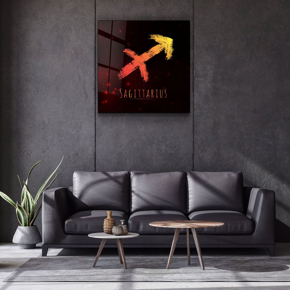 Autres décorations murales - ."Zodiac V2 - Sagittarius". Glass Wall Art | Artdesigna Glass Printing Wall Arts. - ARTDESIGNA