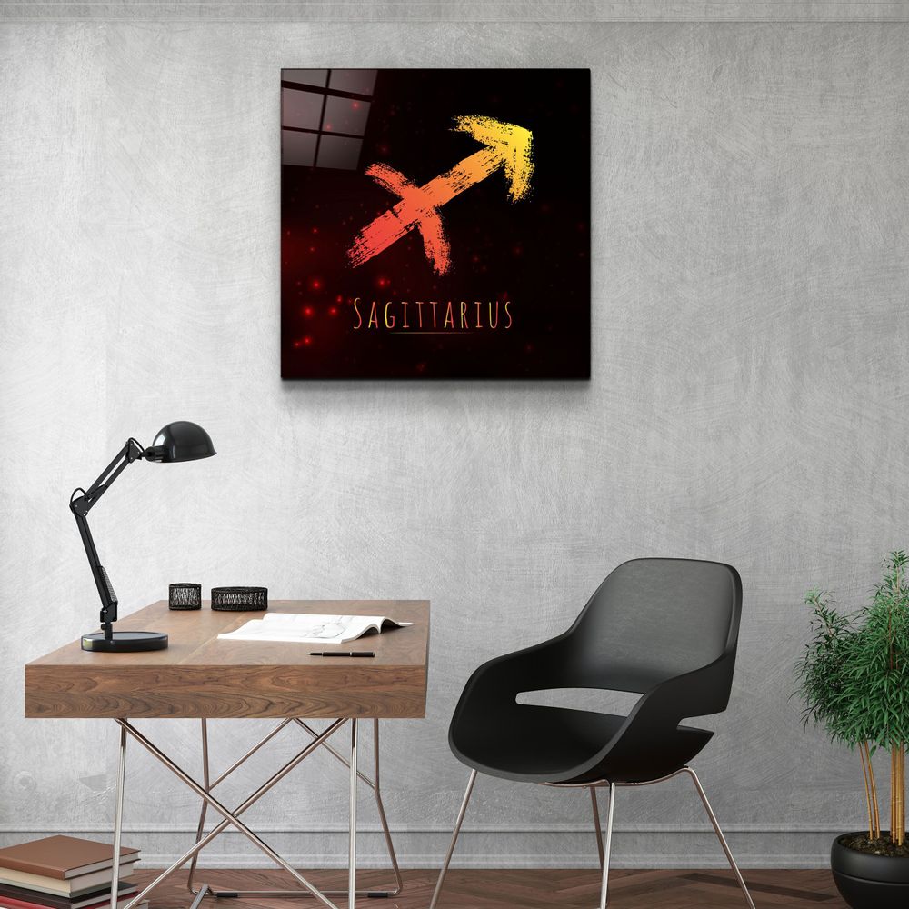 Autres décorations murales - ."Zodiac V2 - Sagittarius". Glass Wall Art | Artdesigna Glass Printing Wall Arts. - ARTDESIGNA