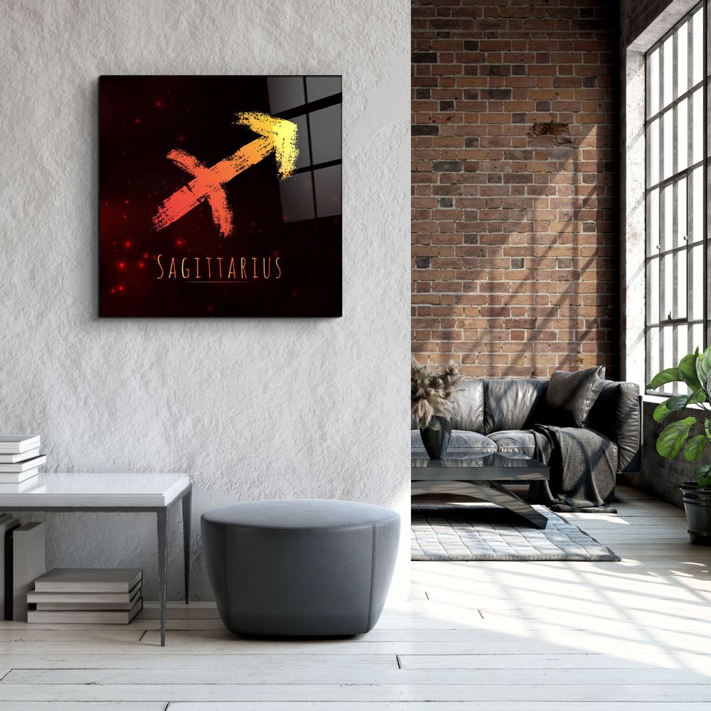 Autres décorations murales - ."Zodiac V2 - Sagittarius". Glass Wall Art | Artdesigna Glass Printing Wall Arts. - ARTDESIGNA