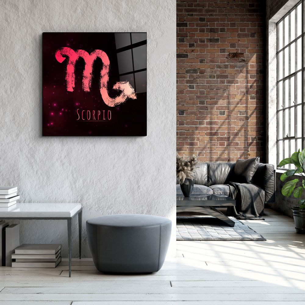 Other wall decoration - ."Zodiac V2 - Scorpio". Glass Wall Art | Artdesigna Glass Printing Wall Arts. - ARTDESIGNA