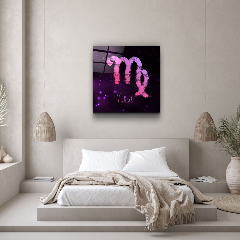 Autres décorations murales - ."Zodiac V2 - Virgo". Glass Wall Art | Artdesigna Glass Printing Wall Arts. - ARTDESIGNA