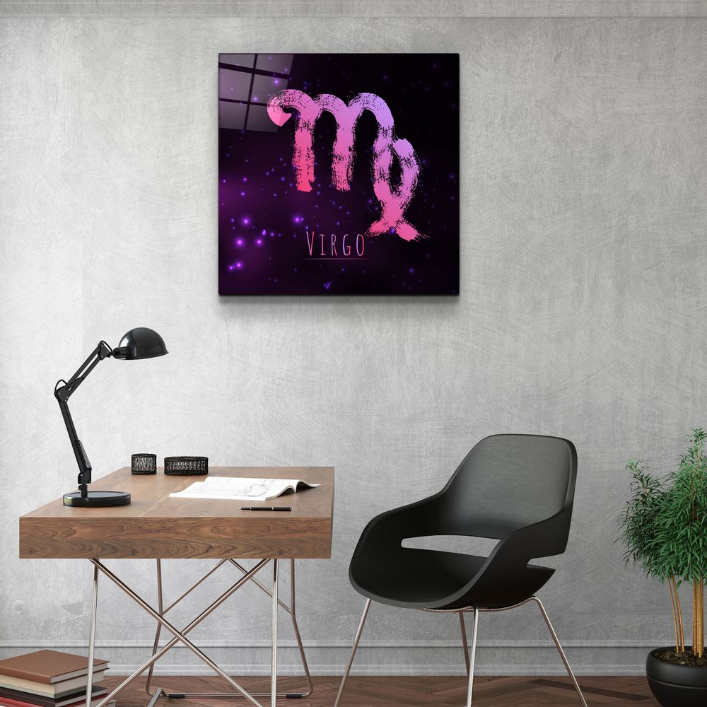 Autres décorations murales - ."Zodiac V2 - Virgo". Glass Wall Art | Artdesigna Glass Printing Wall Arts. - ARTDESIGNA