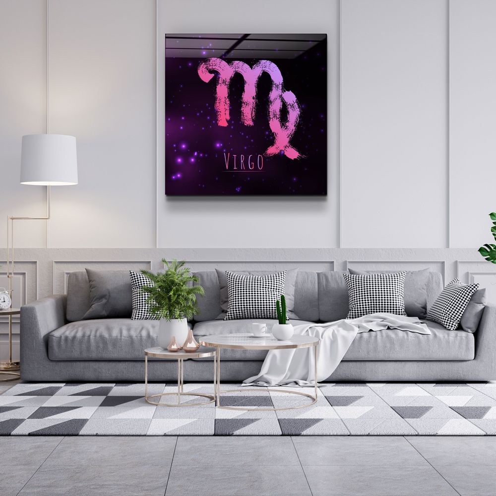 Autres décorations murales - ."Zodiac V2 - Virgo". Glass Wall Art | Artdesigna Glass Printing Wall Arts. - ARTDESIGNA
