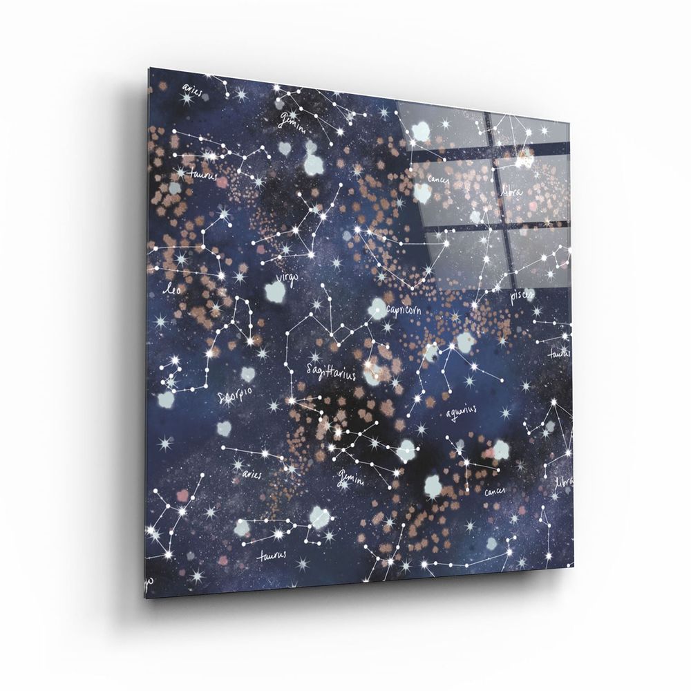 Autres décorations murales - ・"Stars and Zodiacs"・Glass Wall Art | Artdesigna Glass Printing Wall Arts. - ARTDESIGNA