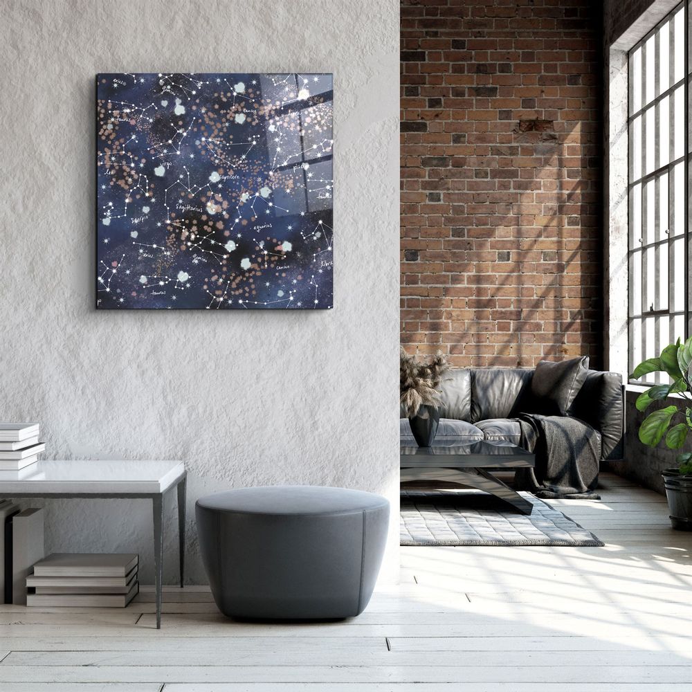 Autres décorations murales - ・"Stars and Zodiacs"・Glass Wall Art | Artdesigna Glass Printing Wall Arts. - ARTDESIGNA
