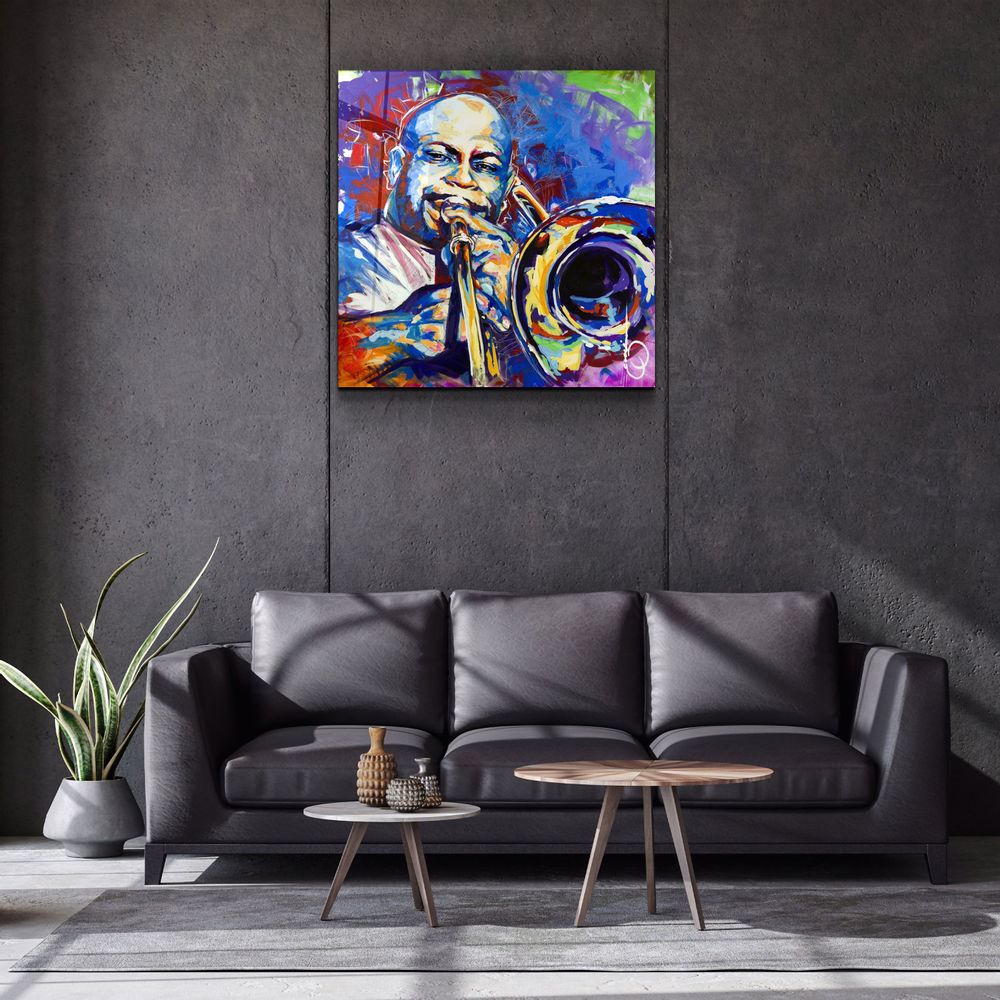 Other wall decoration - ・"Abstract Musician"・Glass Wall Art | Artdesigna Glass Printing Wall Arts. - ARTDESIGNA