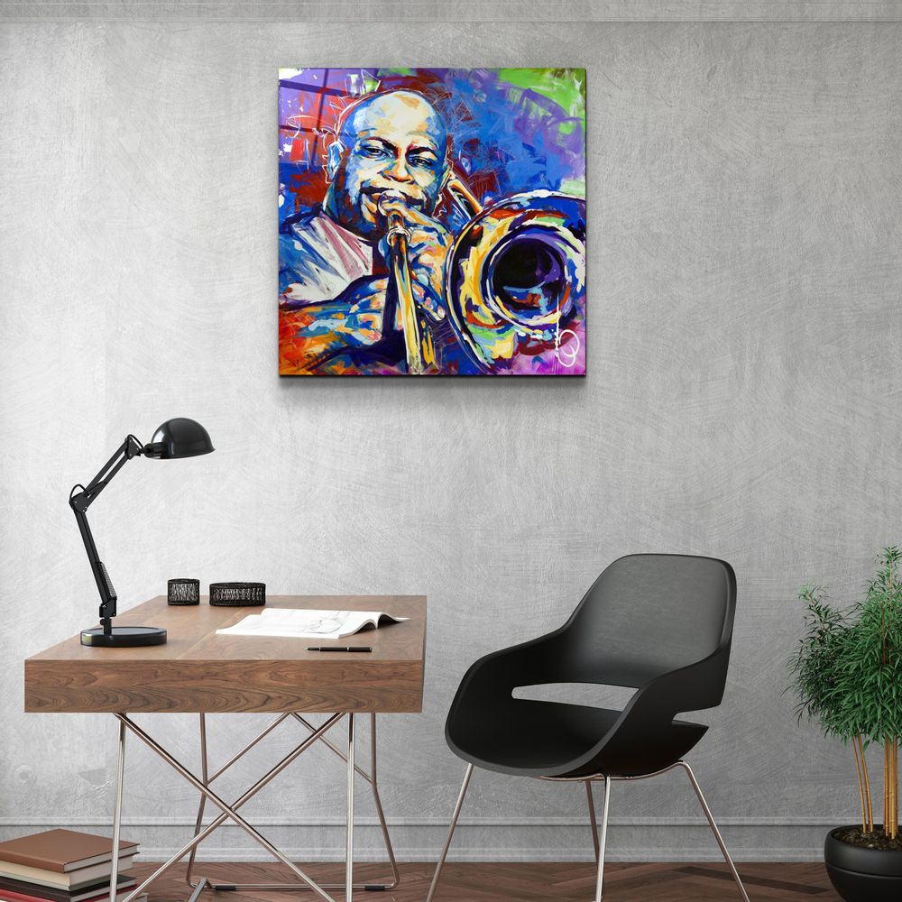 Other wall decoration - ・"Abstract Musician"・Glass Wall Art | Artdesigna Glass Printing Wall Arts. - ARTDESIGNA
