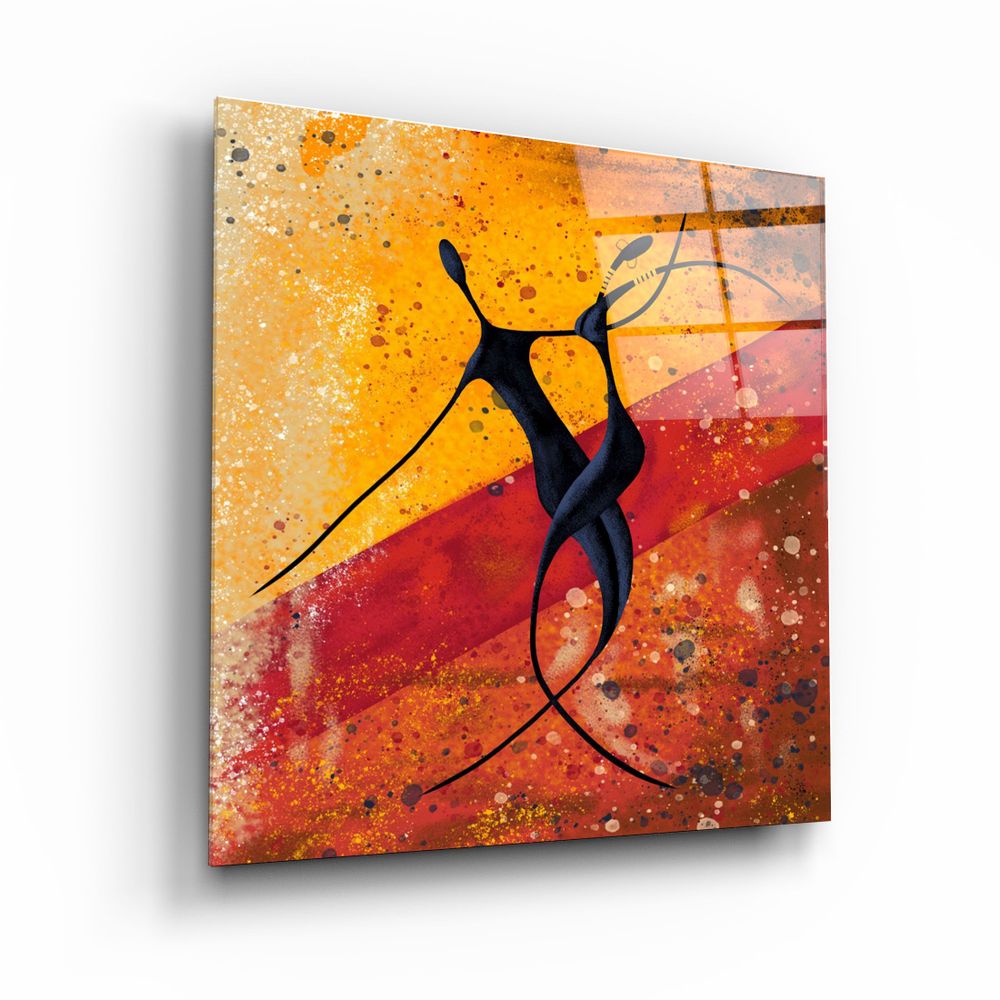 Autres décorations murales - ・"Abstract Dancers"・Glass Wall Art | Artdesigna Glass Printing Wall Arts. - ARTDESIGNA