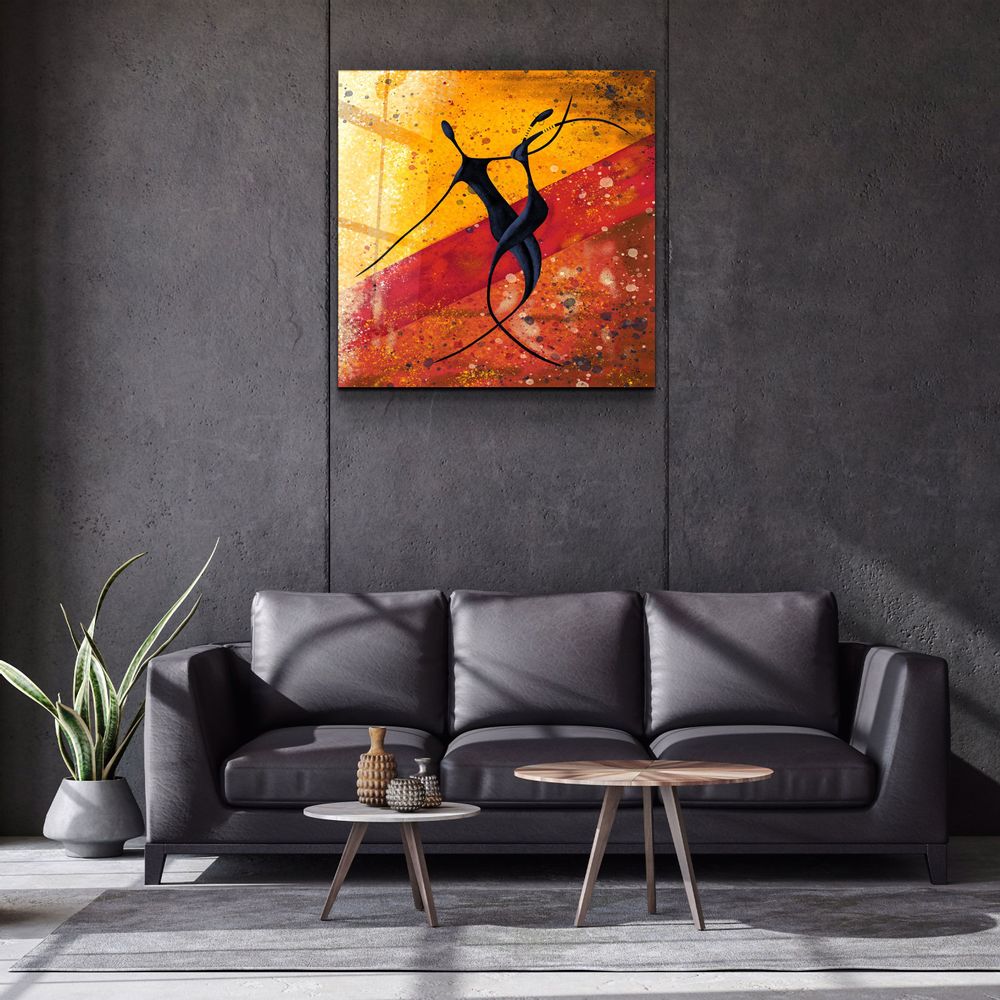 Autres décorations murales - ・"Abstract Dancers"・Glass Wall Art | Artdesigna Glass Printing Wall Arts. - ARTDESIGNA