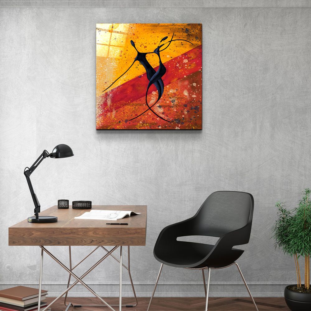 Autres décorations murales - ・"Abstract Dancers"・Glass Wall Art | Artdesigna Glass Printing Wall Arts. - ARTDESIGNA
