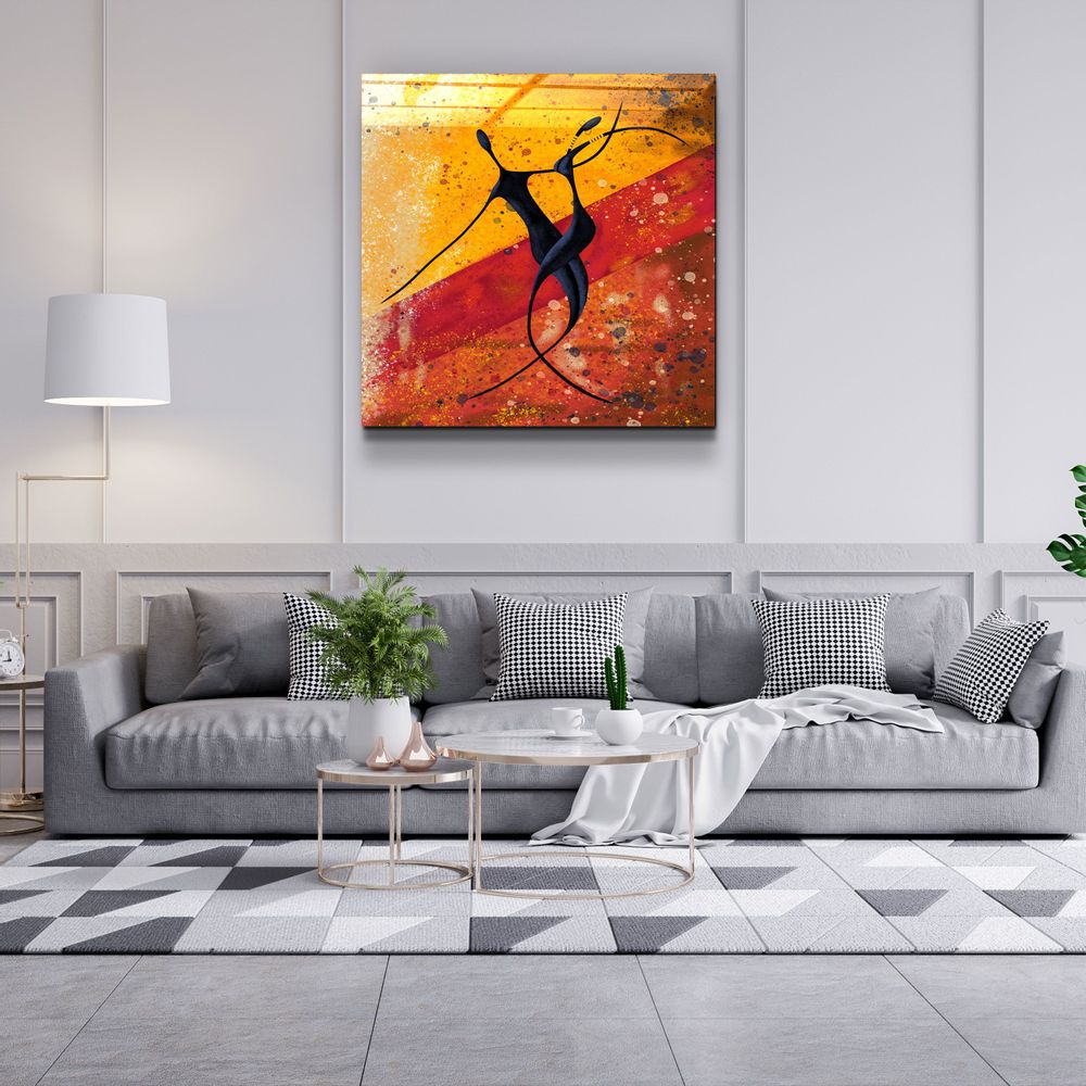 Autres décorations murales - ・"Abstract Dancers"・Glass Wall Art | Artdesigna Glass Printing Wall Arts. - ARTDESIGNA