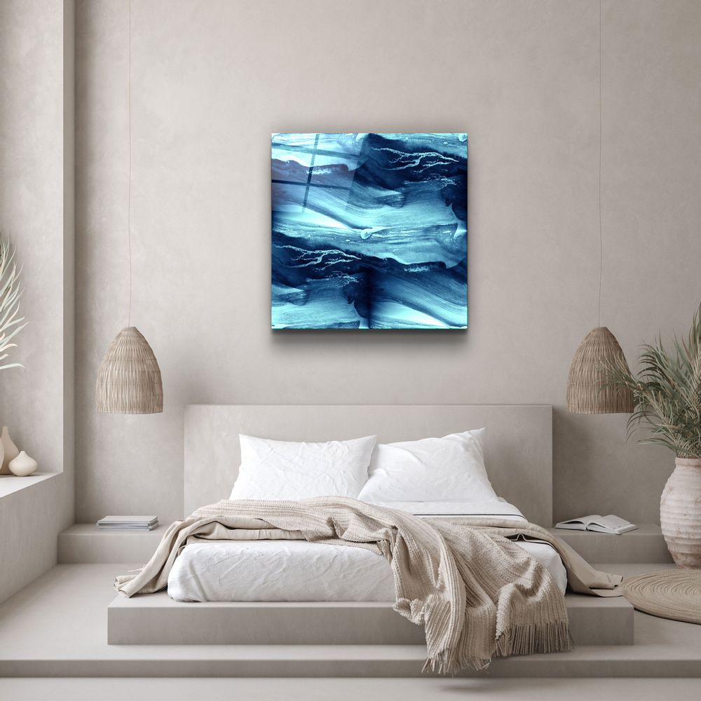 Other wall decoration - ・"Abstract Waves"・Glass Wall Art | Artdesigna Glass Printing Wall Arts. - ARTDESIGNA