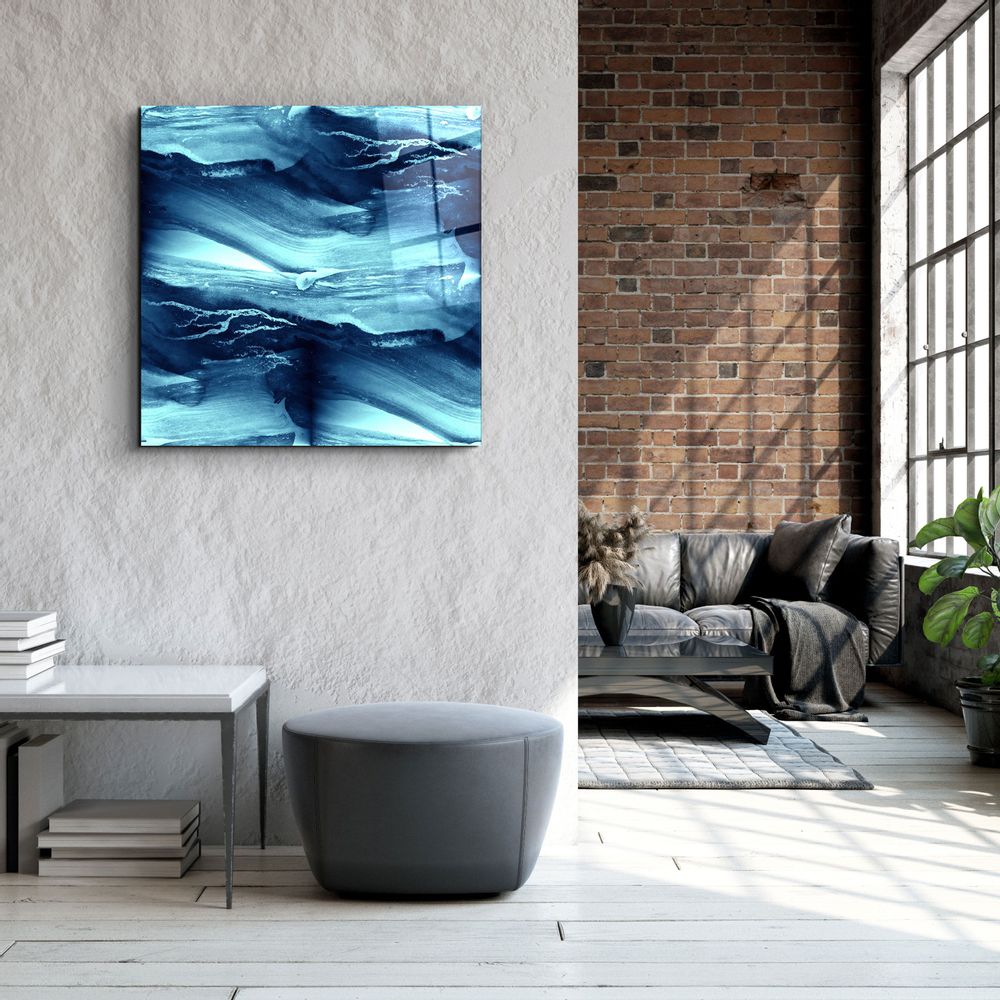 Other wall decoration - ・"Abstract Waves"・Glass Wall Art | Artdesigna Glass Printing Wall Arts. - ARTDESIGNA