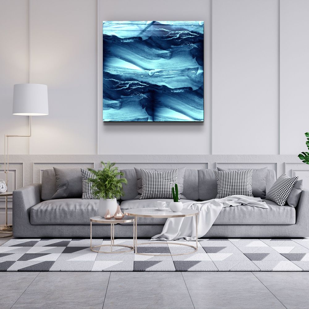 Other wall decoration - ・"Abstract Waves"・Glass Wall Art | Artdesigna Glass Printing Wall Arts. - ARTDESIGNA