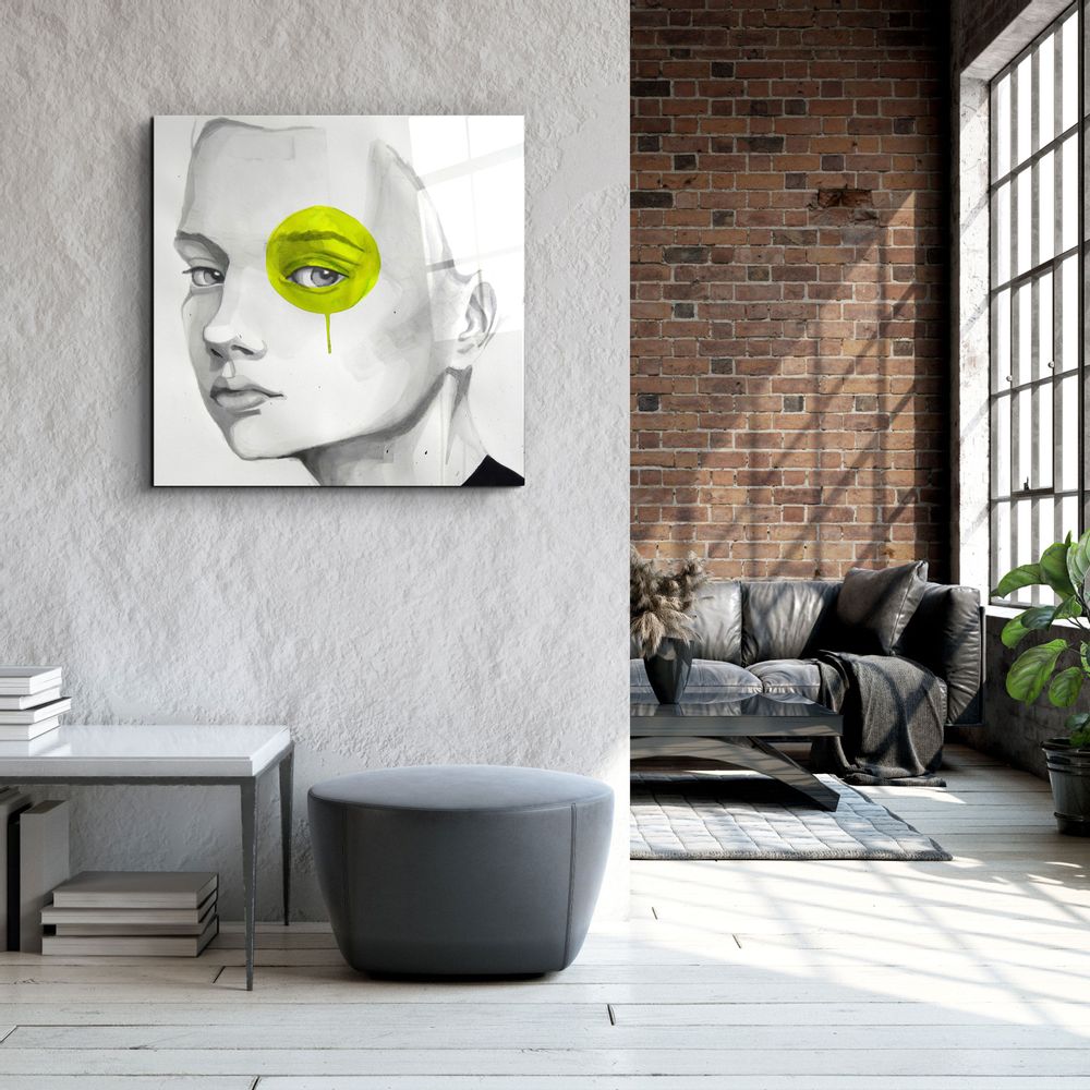Other wall decoration - ・"Yellow Eye"・Glass Wall Art | Artdesigna Glass Printing Wall Arts. - ARTDESIGNA