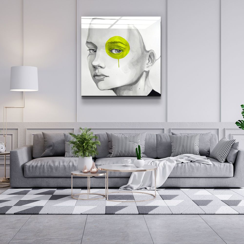 Other wall decoration - ・"Yellow Eye"・Glass Wall Art | Artdesigna Glass Printing Wall Arts. - ARTDESIGNA