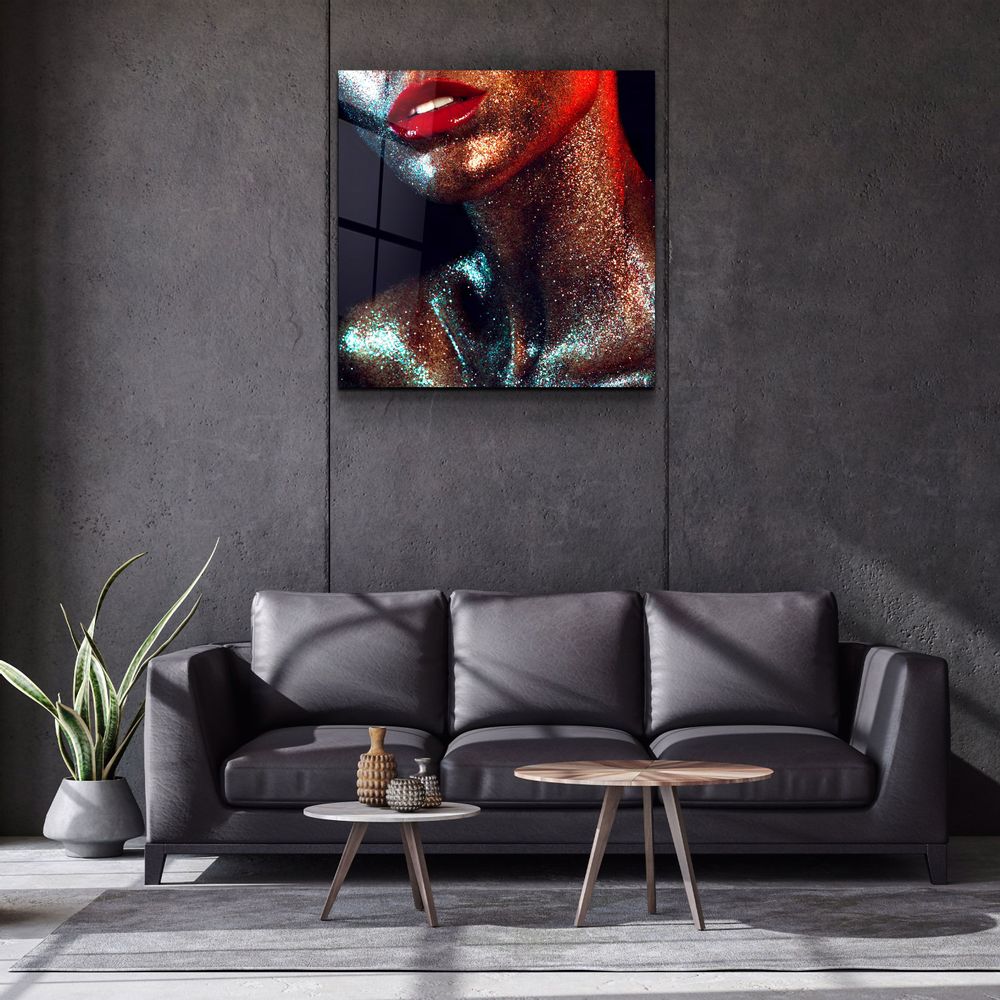 Other wall decoration - ・"Silvery Make Up"・Glass Wall Art | Artdesigna Glass Printing Wall Arts. - ARTDESIGNA