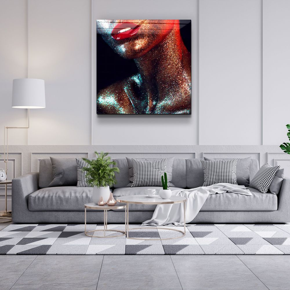 Other wall decoration - ・"Silvery Make Up"・Glass Wall Art | Artdesigna Glass Printing Wall Arts. - ARTDESIGNA