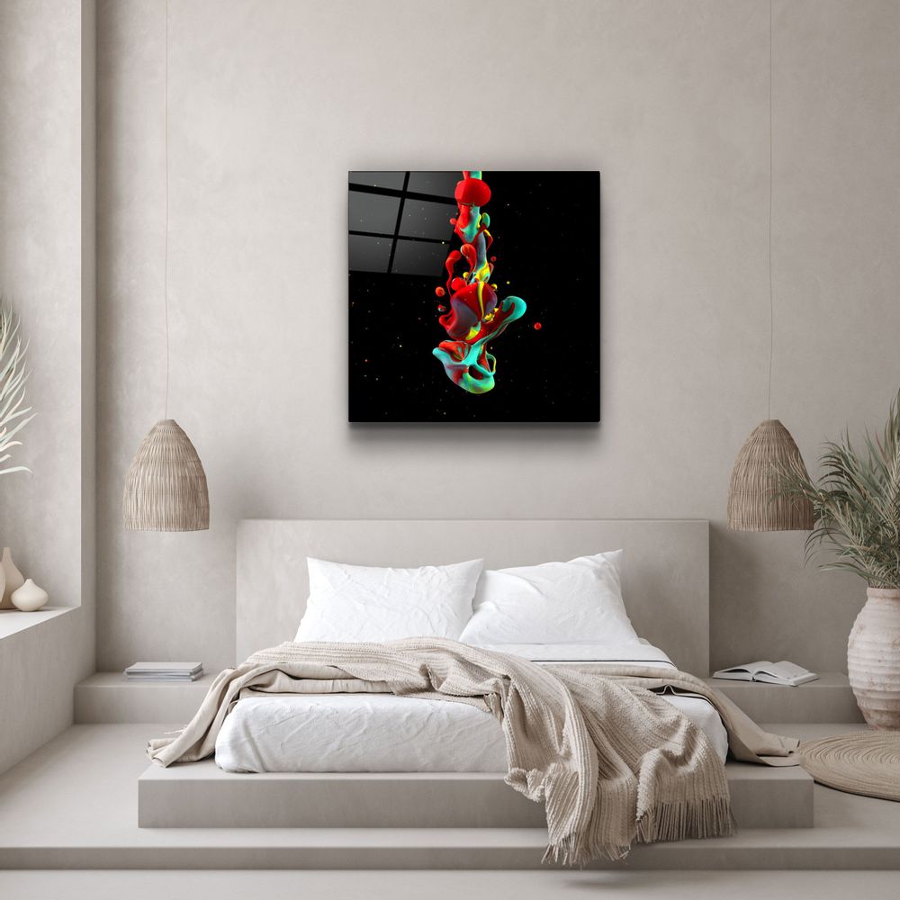 Autres décorations murales - ・"Abstract Colorful Paint"・Glass Wall Art | Artdesigna Glass Printing Wall Arts. - ARTDESIGNA