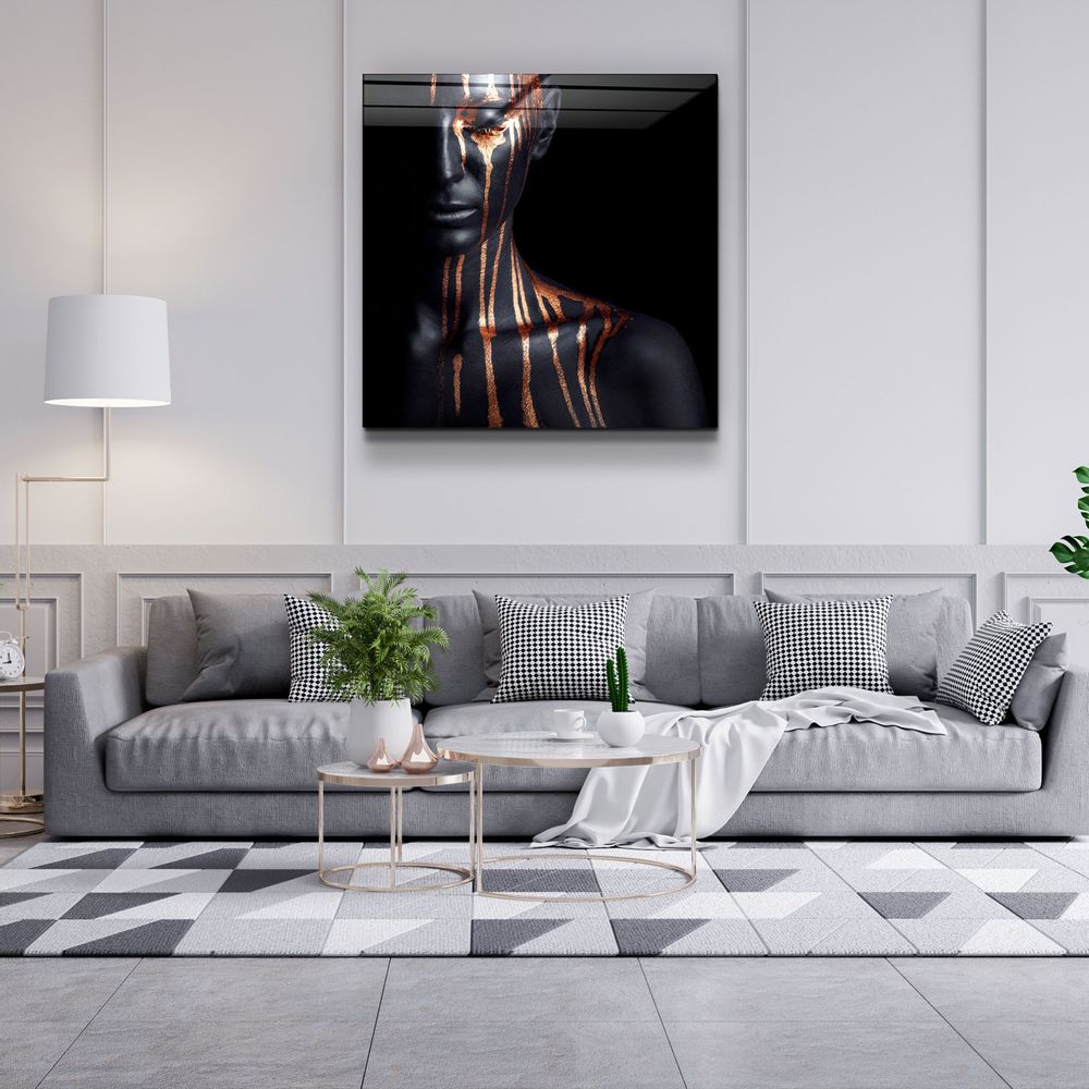 Other wall decoration - ・"Abstract Makeup Artist"・Glass Wall Art | Artdesigna Glass Printing Wall Arts. - ARTDESIGNA