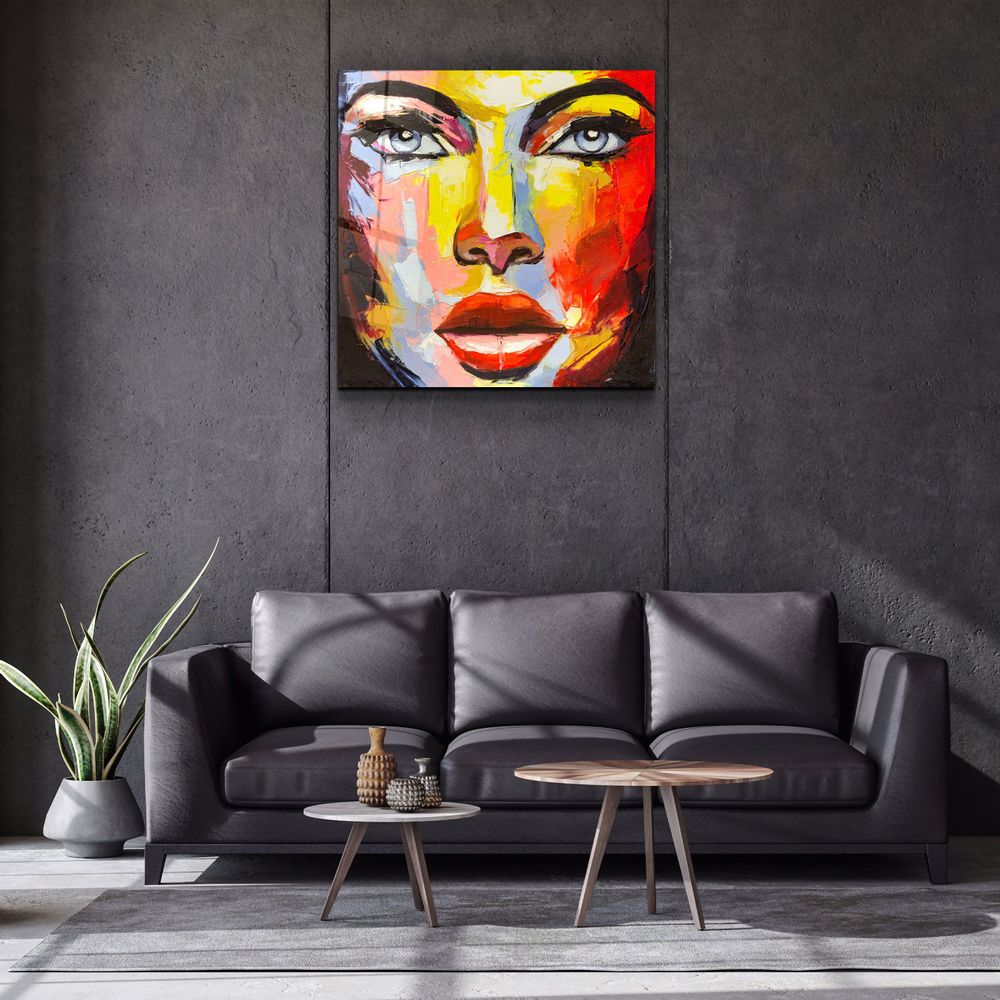 Other wall decoration - ・"Abstract Woman Portrait"・Glass Wall Art | Artdesigna Glass Printing Wall Arts. - ARTDESIGNA
