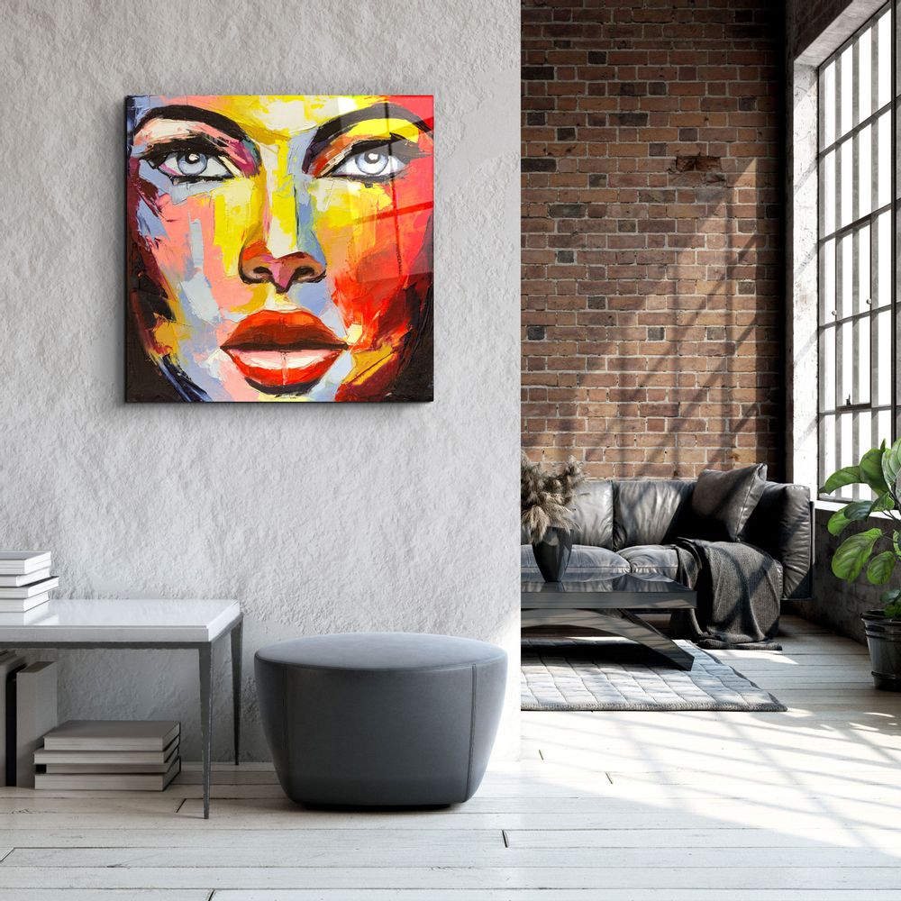 Other wall decoration - ・"Abstract Woman Portrait"・Glass Wall Art | Artdesigna Glass Printing Wall Arts. - ARTDESIGNA