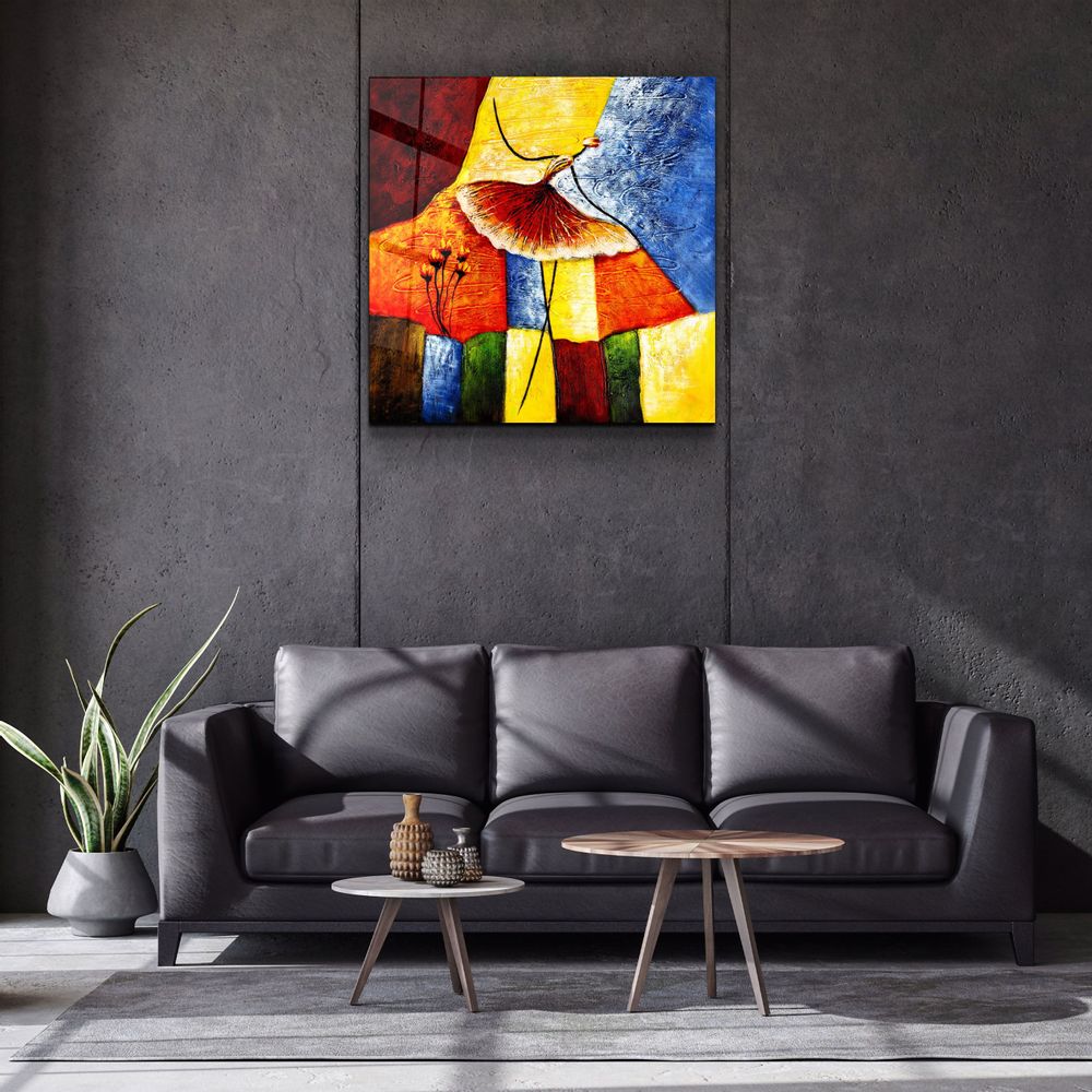 Other wall decoration - ・"Abstract Colorful Ballerina"・Glass Wall Art | Artdesigna Glass Printing Wall Arts. - ARTDESIGNA