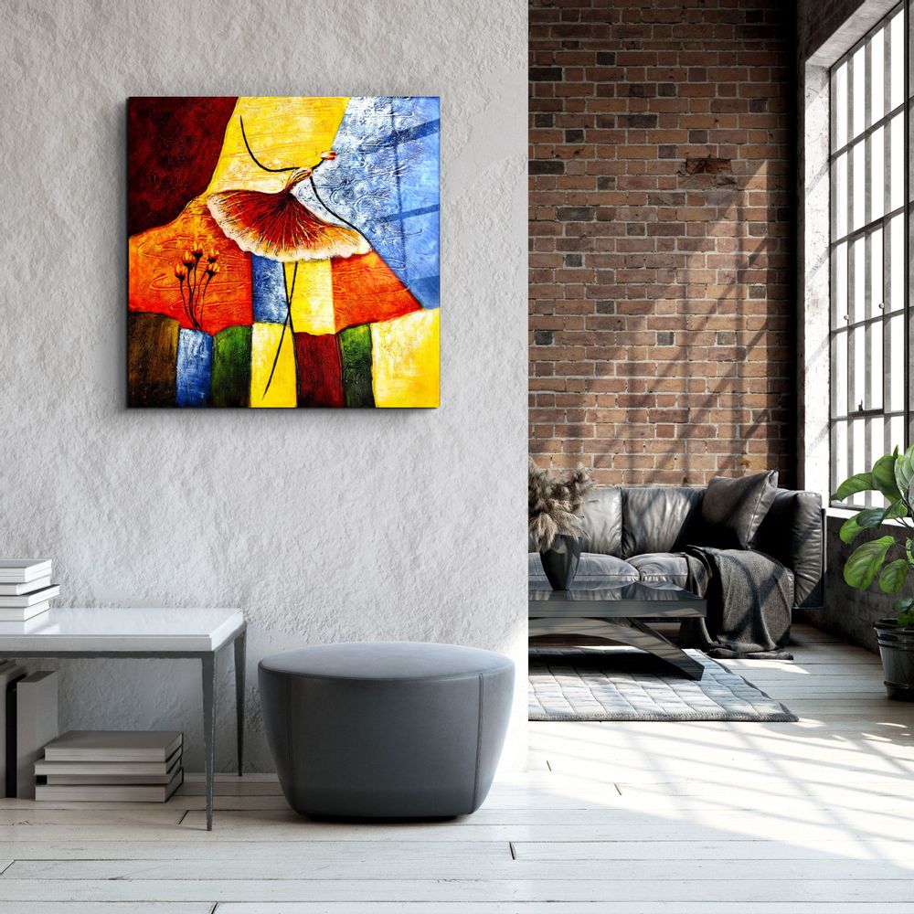 Other wall decoration - ・"Abstract Colorful Ballerina"・Glass Wall Art | Artdesigna Glass Printing Wall Arts. - ARTDESIGNA