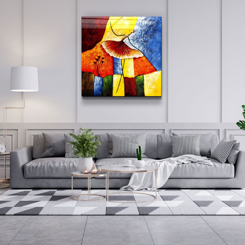 Other wall decoration - ・"Abstract Colorful Ballerina"・Glass Wall Art | Artdesigna Glass Printing Wall Arts. - ARTDESIGNA