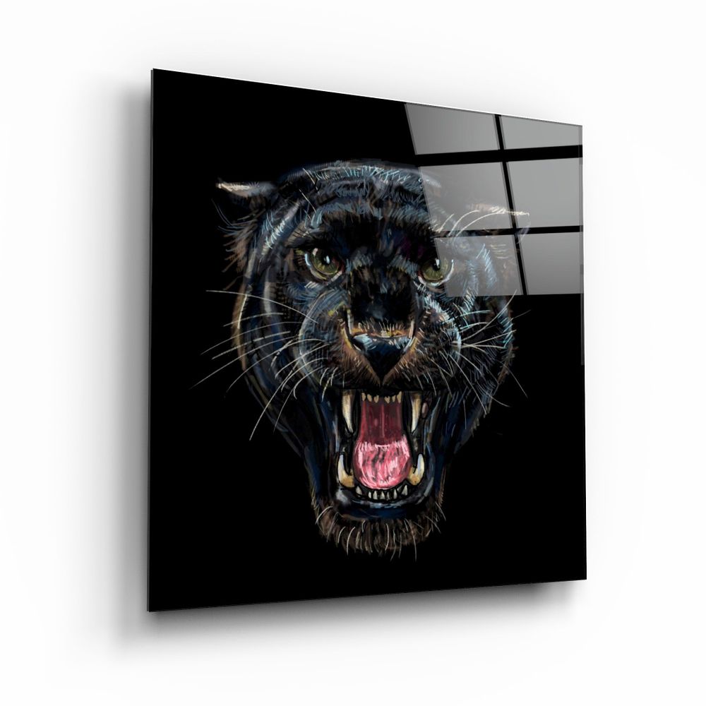 Other wall decoration - ・"Wild Panther"・Glass Wall Art | Artdesigna Glass Printing Wall Arts. - ARTDESIGNA