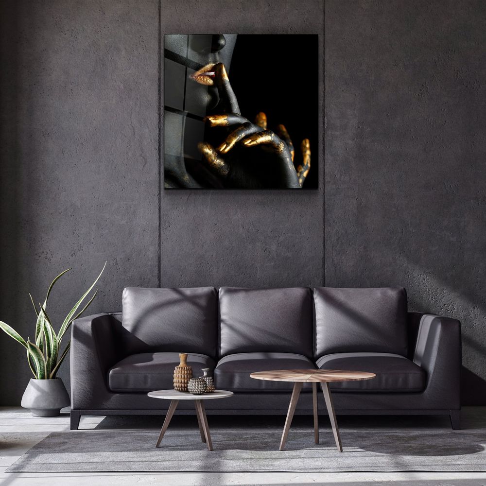 Other wall decoration - ・"Abstract Makeup Artist - Hush"・Glass Wall Art | Artdesigna Glass Printing Wall Arts. - ARTDESIGNA