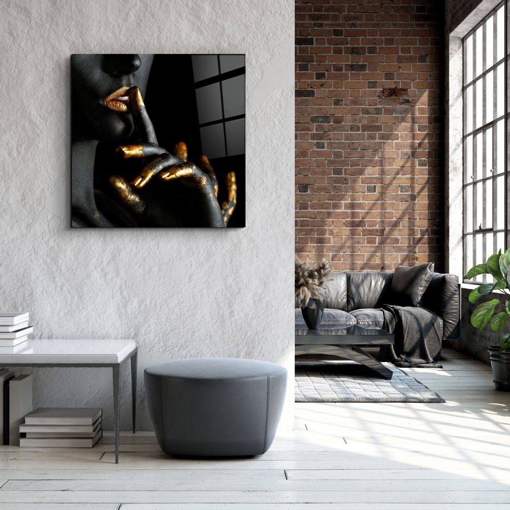 Other wall decoration - ・"Abstract Makeup Artist - Hush"・Glass Wall Art | Artdesigna Glass Printing Wall Arts. - ARTDESIGNA