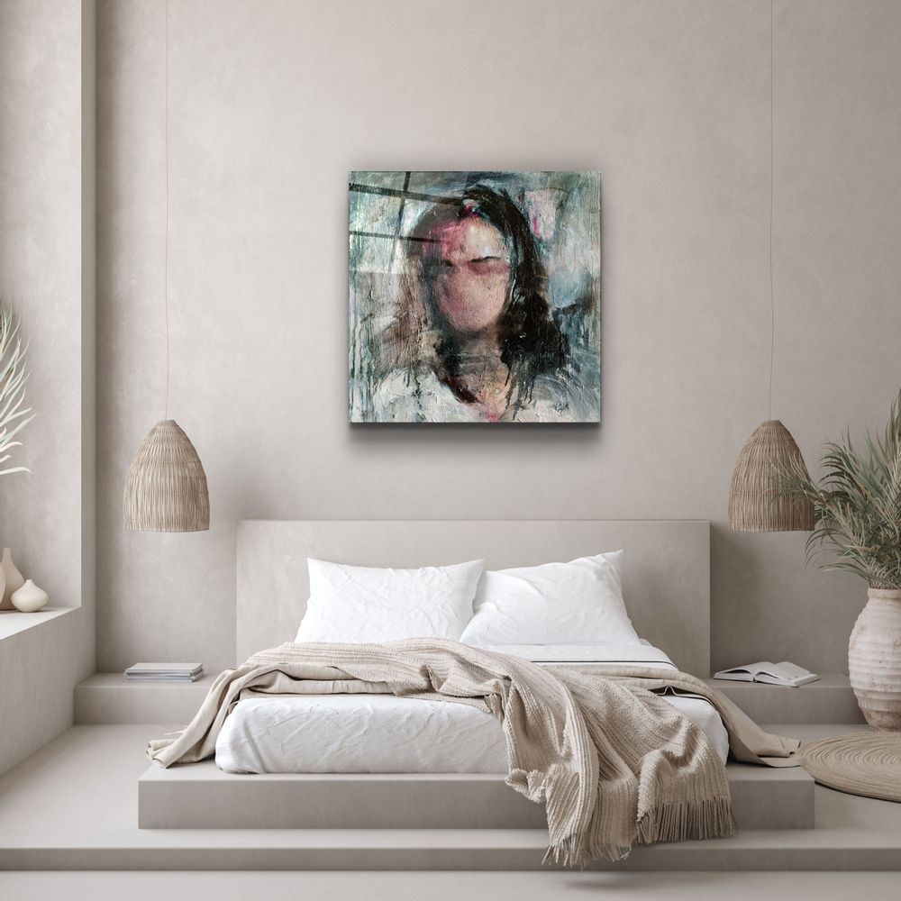 Other wall decoration - ・"Abstract Woman Oil Painting"・Glass Wall Art | Artdesigna Glass Printing Wall Arts. - ARTDESIGNA