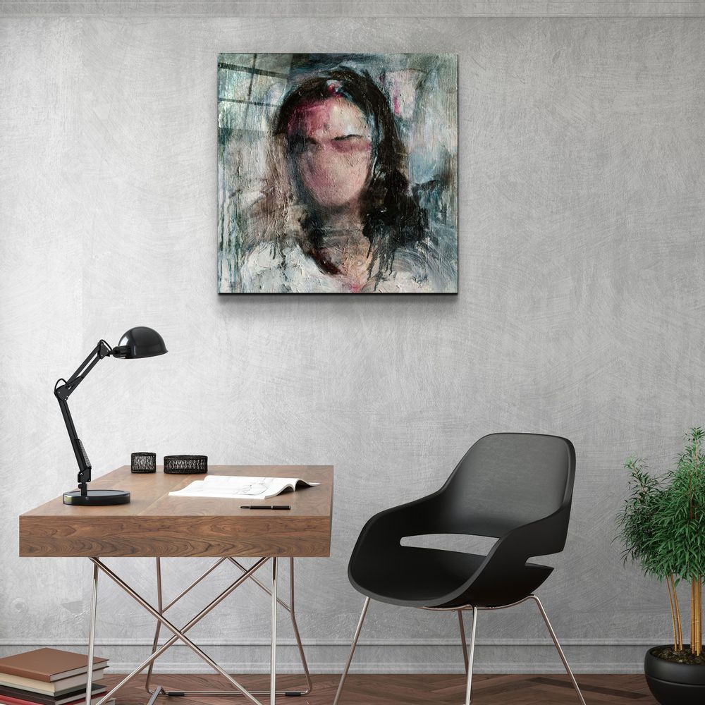Other wall decoration - ・"Abstract Woman Oil Painting"・Glass Wall Art | Artdesigna Glass Printing Wall Arts. - ARTDESIGNA