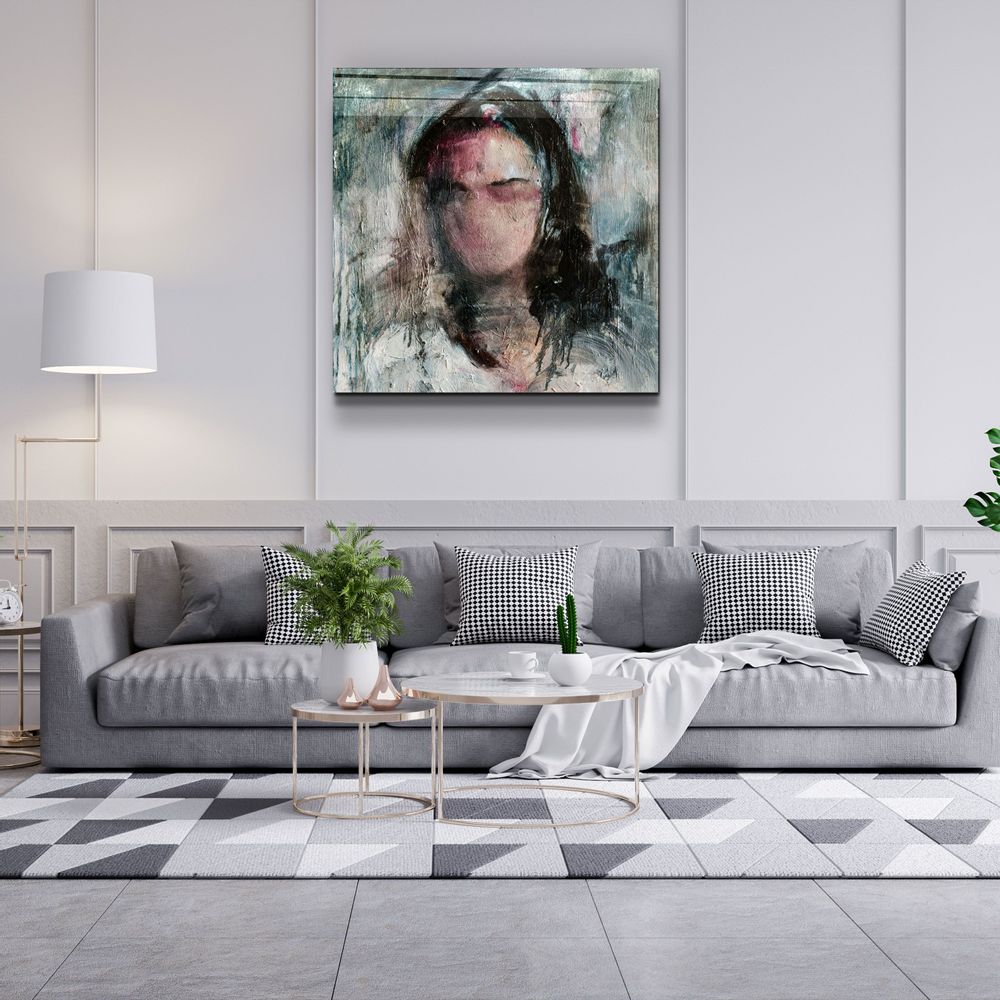 Other wall decoration - ・"Abstract Woman Oil Painting"・Glass Wall Art | Artdesigna Glass Printing Wall Arts. - ARTDESIGNA
