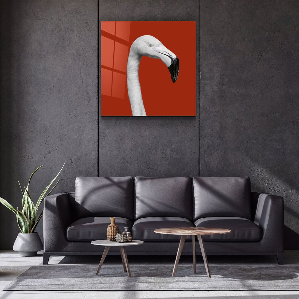 Autres décorations murales - ・"Flamingo - Red"・Glass Wall Art | Artdesigna Glass Printing Wall Arts. - ARTDESIGNA