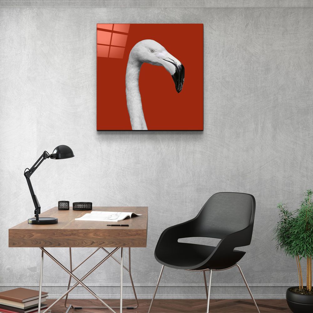 Autres décorations murales - ・"Flamingo - Red"・Glass Wall Art | Artdesigna Glass Printing Wall Arts. - ARTDESIGNA