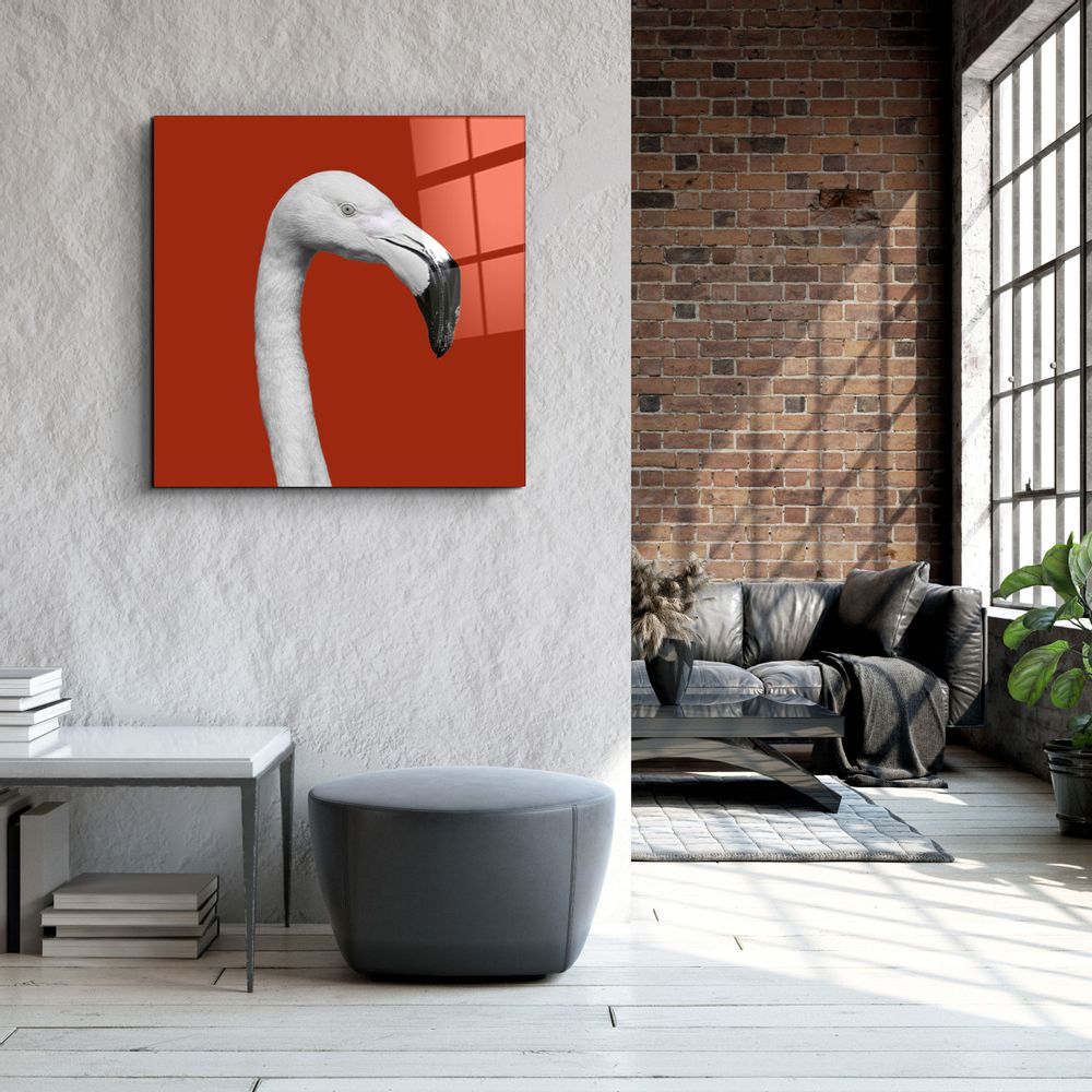 Autres décorations murales - ・"Flamingo - Red"・Glass Wall Art | Artdesigna Glass Printing Wall Arts. - ARTDESIGNA