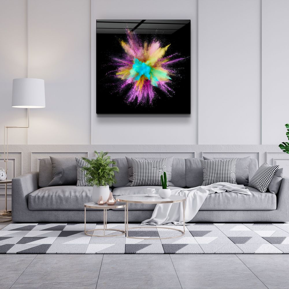 Other wall decoration - ・"Colorful Explosion"・Glass Wall Art | Artdesigna Glass Printing Wall Arts. - ARTDESIGNA