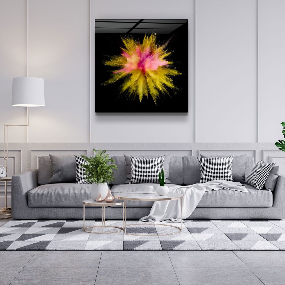 Autres décorations murales - ・"Colorful Explosion V2"・Glass Wall Art | Artdesigna Glass Printing Wall Arts. - ARTDESIGNA