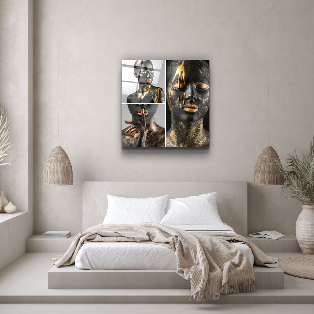 Autres décorations murales - ・"Abstract Makeup Artist - Hush V2"・Glass Wall Art | Artdesigna Glass Printing Wall Arts. - ARTDESIGNA
