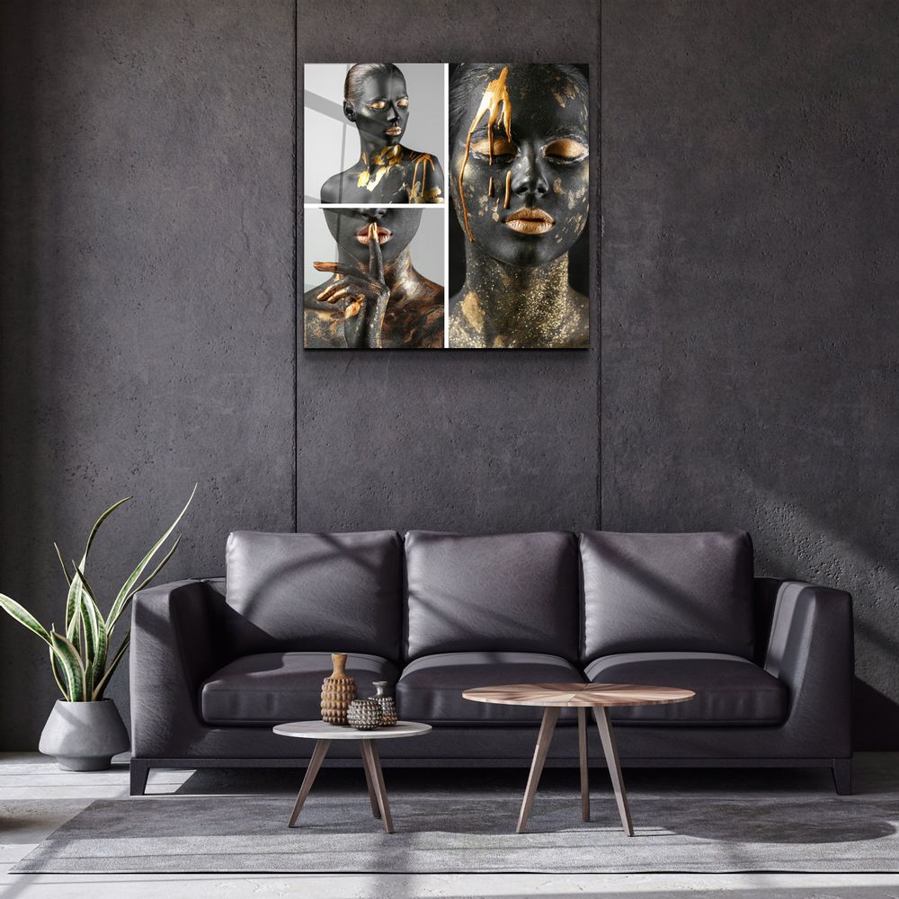 Autres décorations murales - ・"Abstract Makeup Artist - Hush V2"・Glass Wall Art | Artdesigna Glass Printing Wall Arts. - ARTDESIGNA
