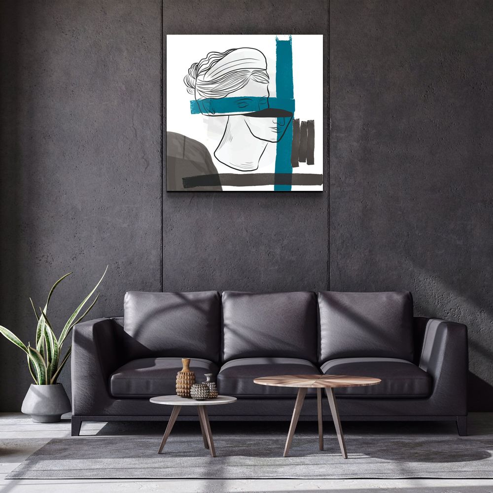 Other wall decoration - ・"Abstract Woman Portrait Painting"・Glass Wall Art | Artdesigna Glass Printing Wall Arts. - ARTDESIGNA